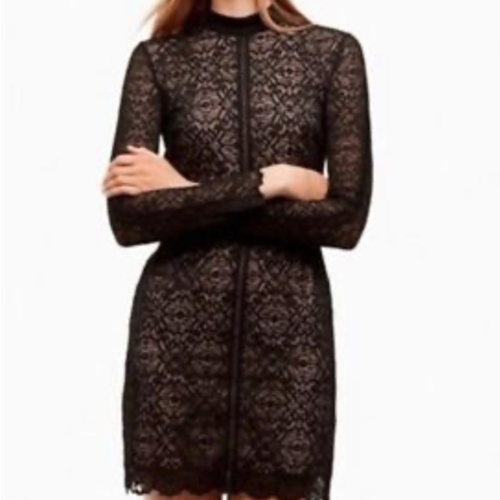 Wilfred Black Long Sleeve Lace Dress
